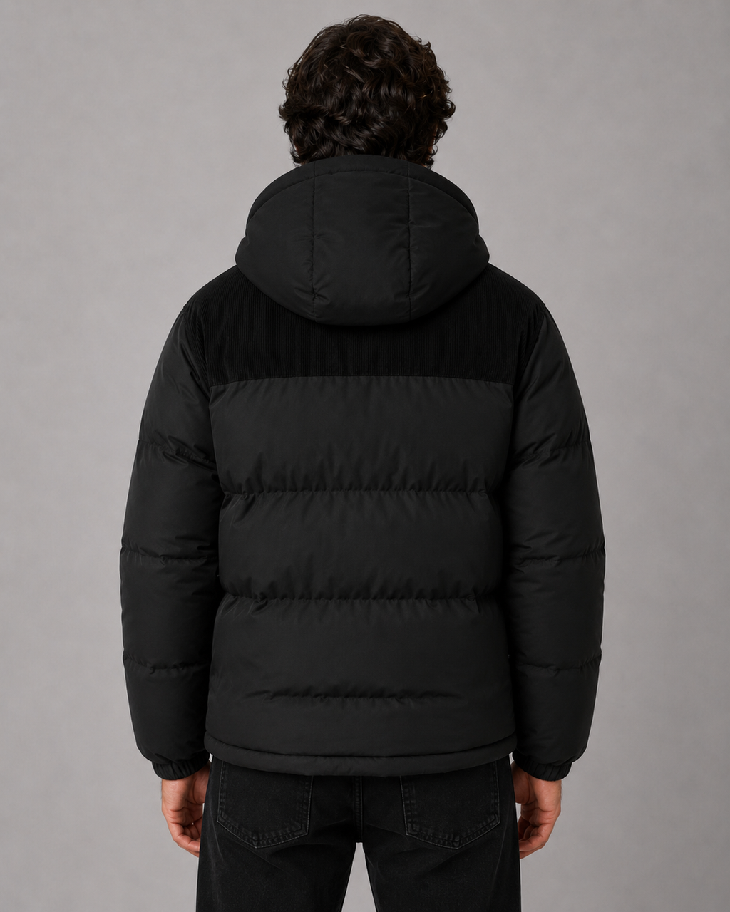 Kacob | Men's Colour Block Hooded Puffer Jacket