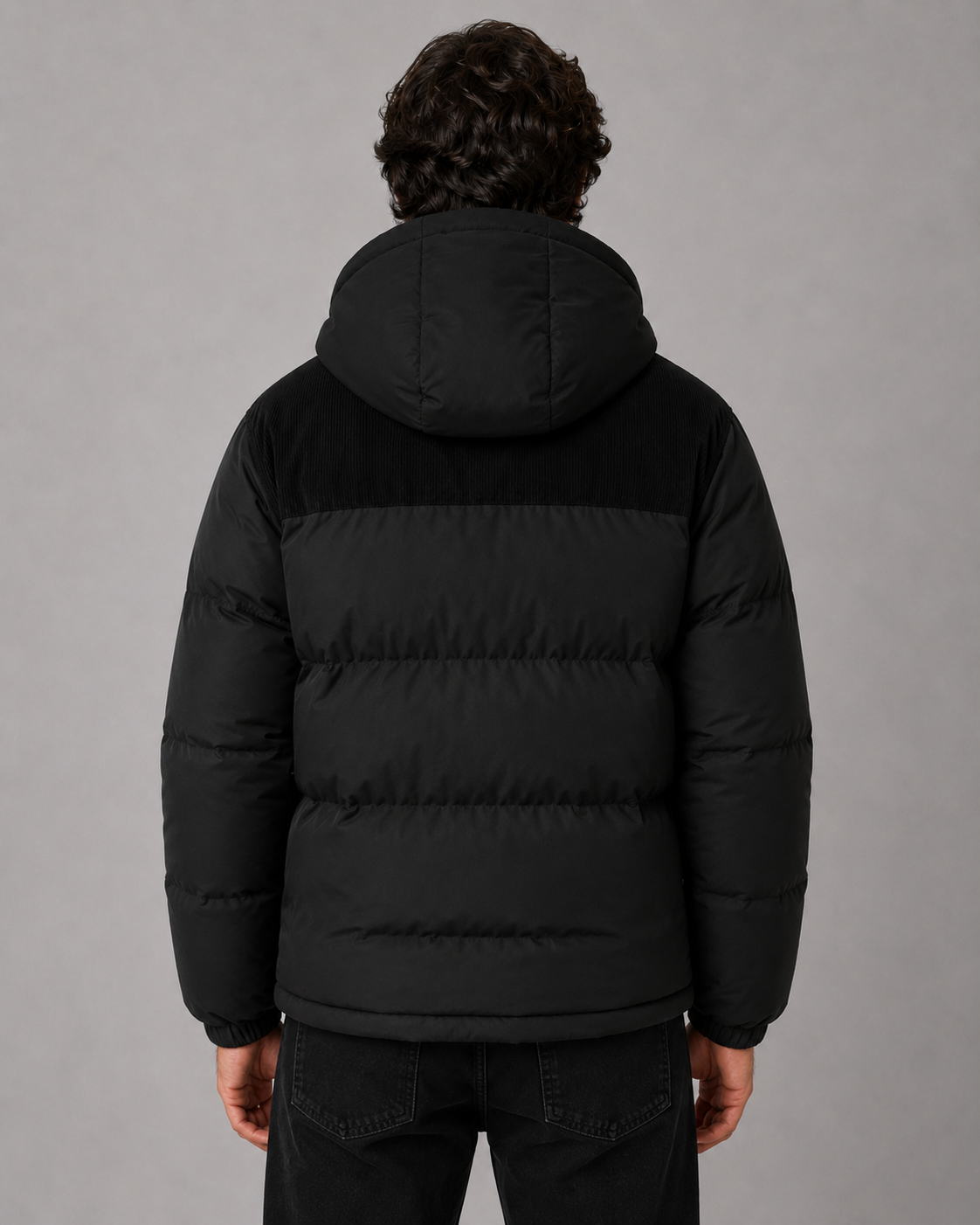 Kacob | Men's Colour Block Hooded Puffer Jacket