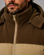 Kacob | Men's Colour Block Hooded Puffer Jacket