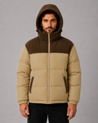 Kacob | Men's Colour Block Hooded Puffer Jacket