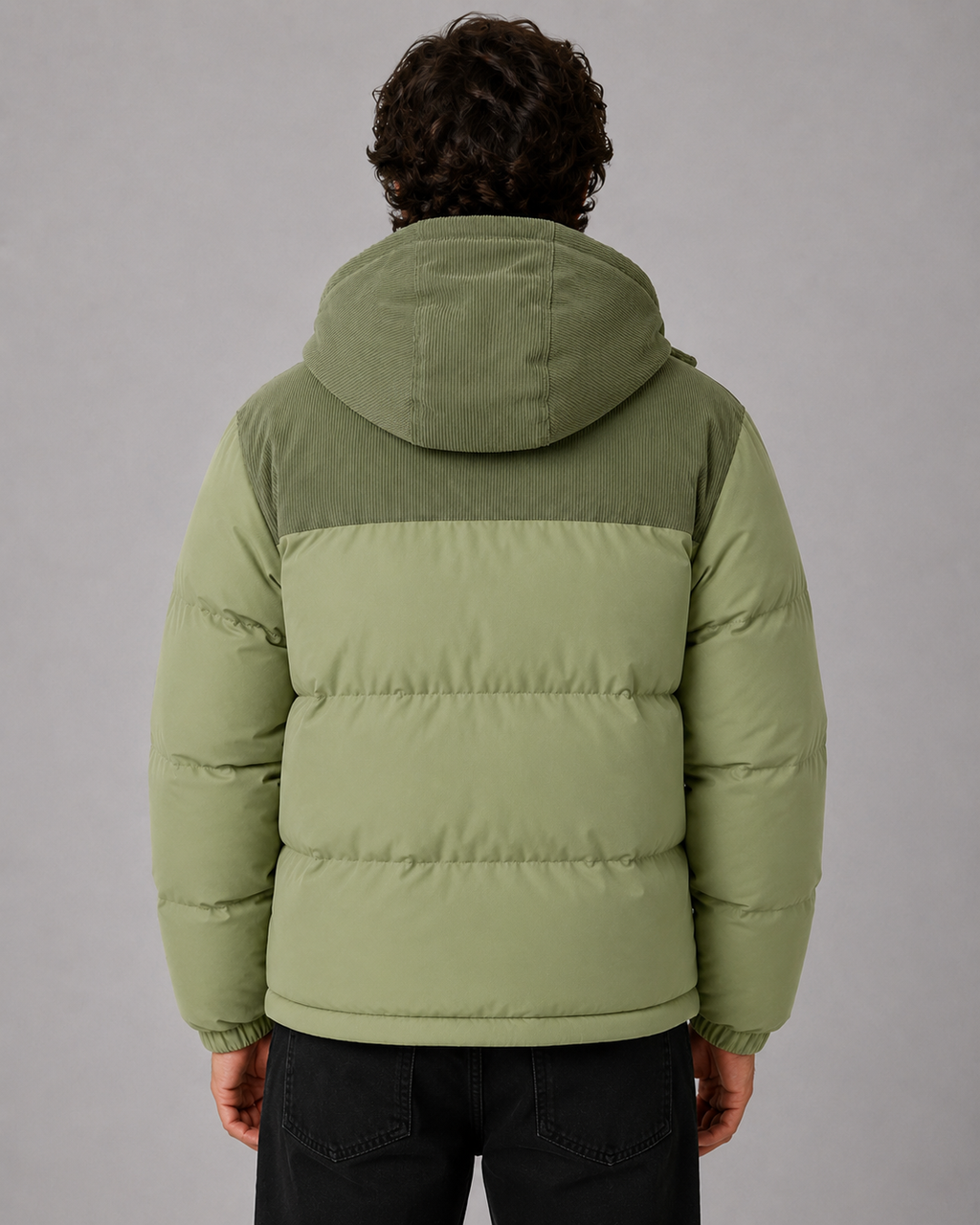 Kacob | Men's Colour Block Hooded Puffer Jacket