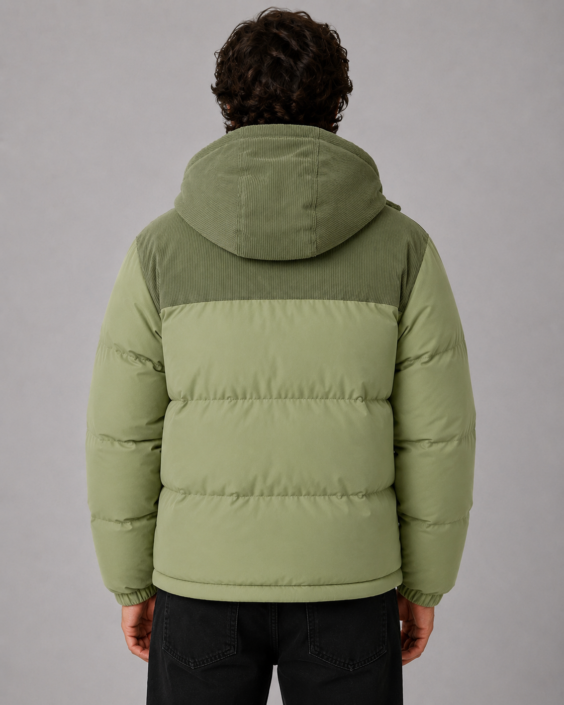 Kacob | Men's Colour Block Hooded Puffer Jacket