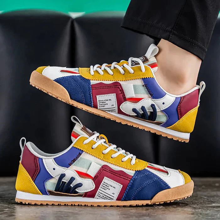 Men's Colour Block Retro Trail Trainers