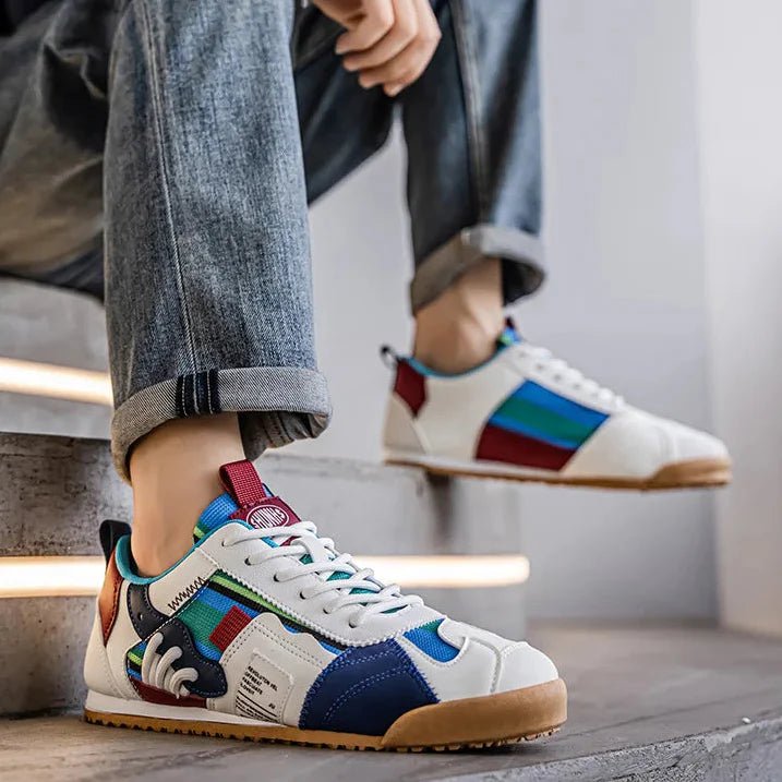 Men's Colour Block Retro Trail Trainers