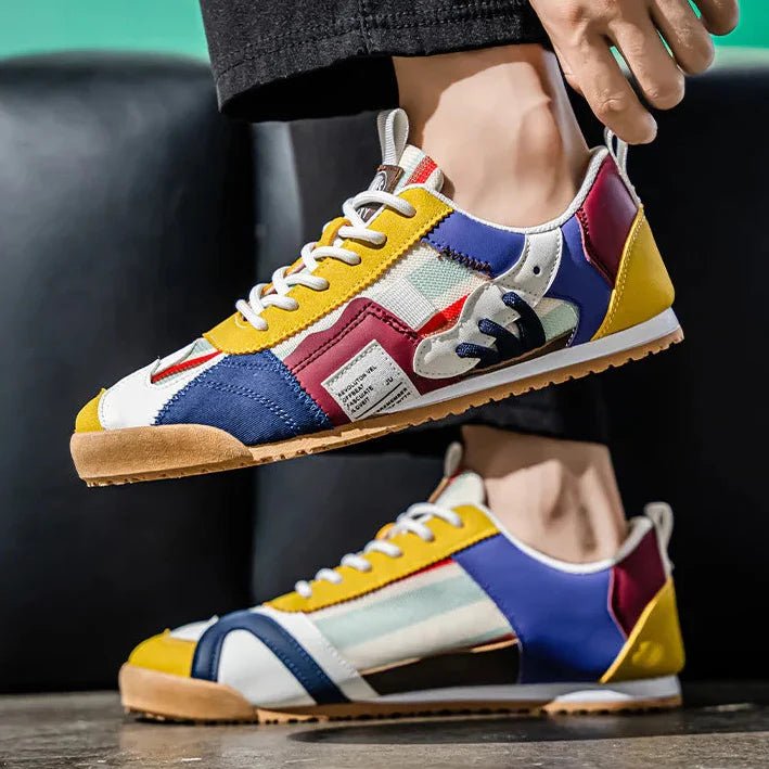 Men's Colour Block Retro Trail Trainers