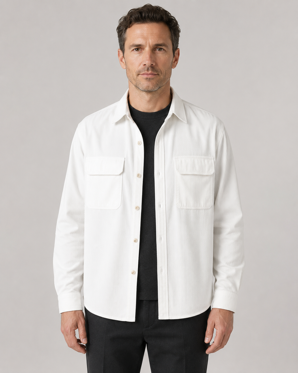 Kacob | Men's Corduroy Button-Up Overshirt