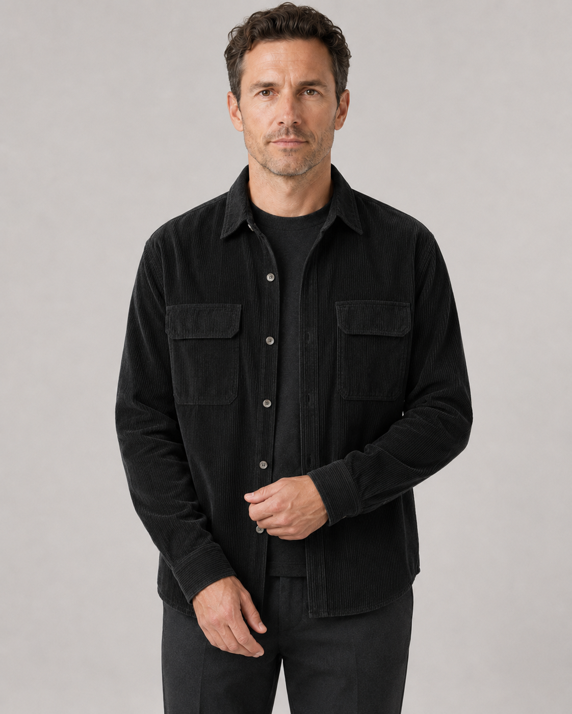 Kacob | Men's Corduroy Button-Up Overshirt