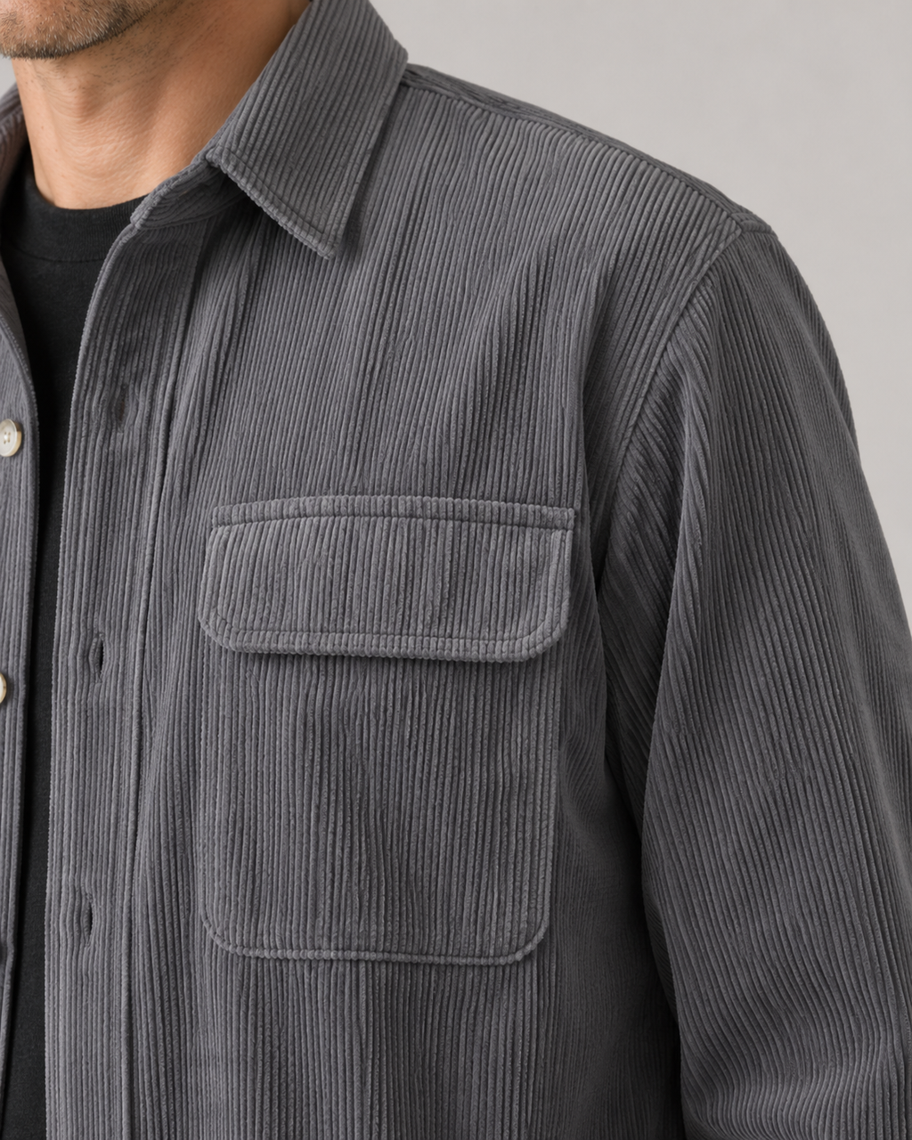 Kacob | Men's Corduroy Button-Up Overshirt