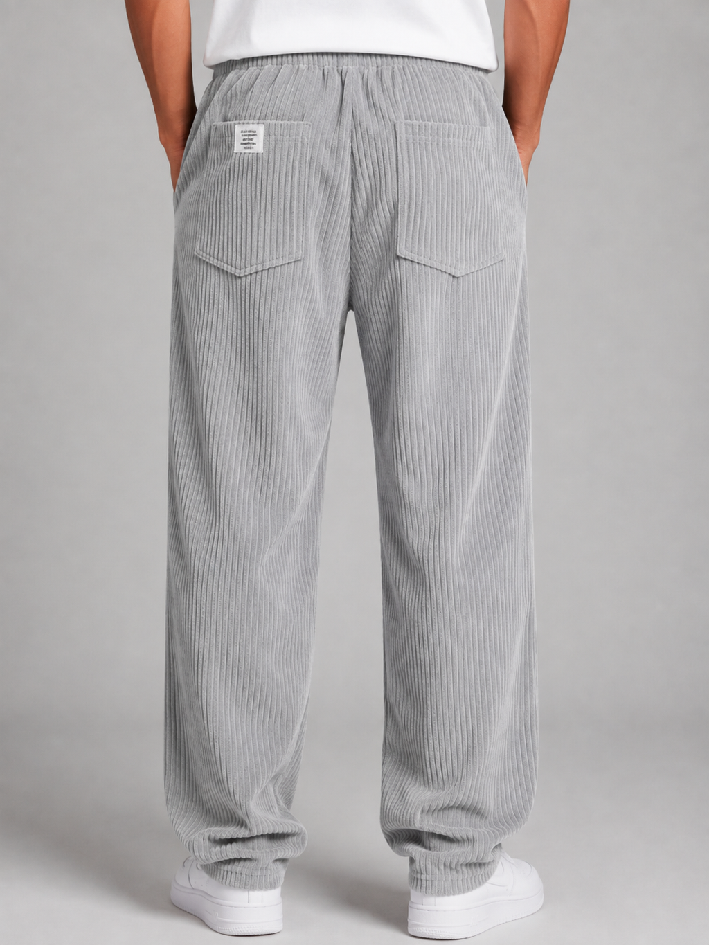 Kacob | Men's Corduroy Drawstring Wide Leg Trousers