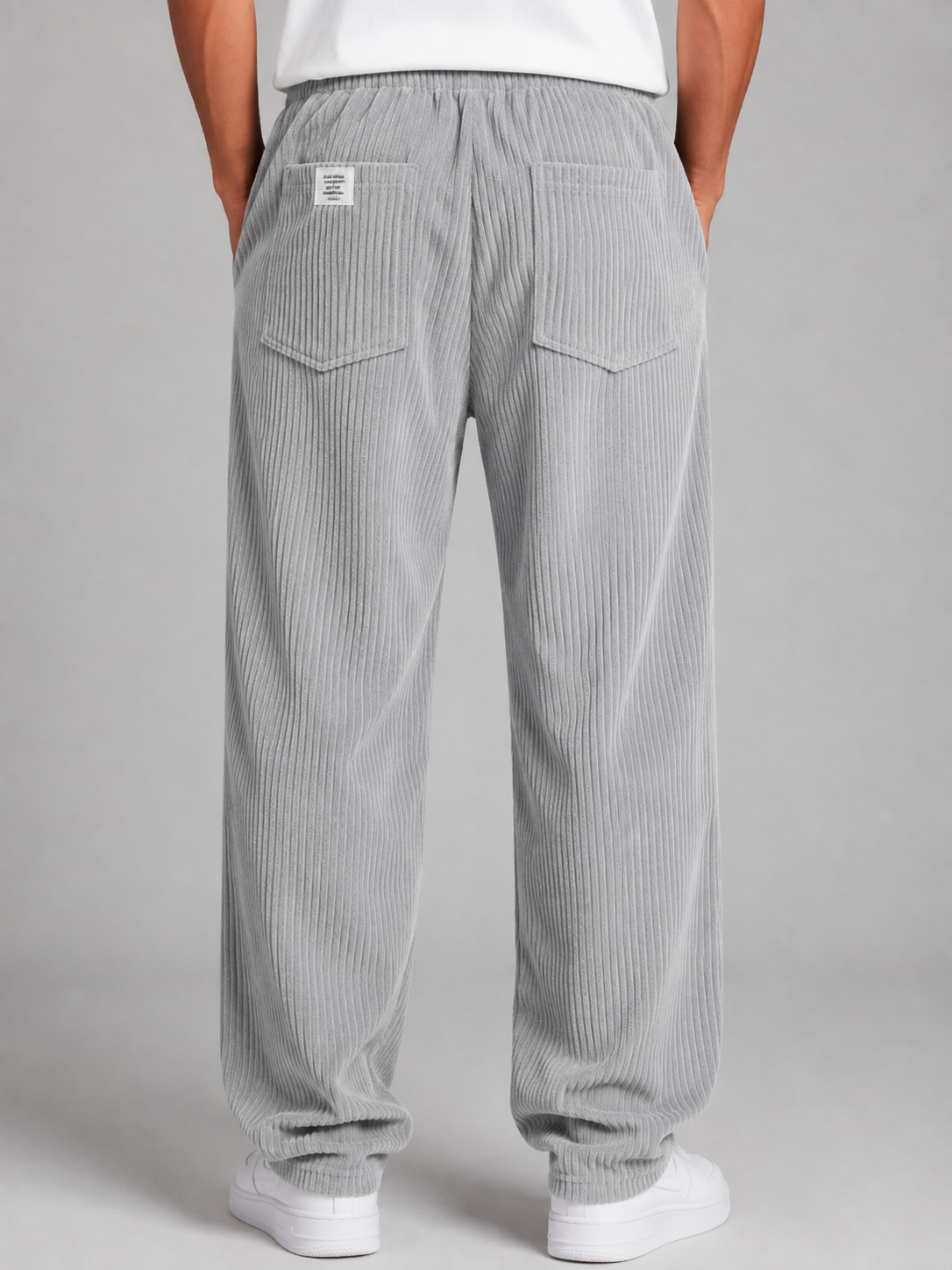 Kacob | Men's Corduroy Drawstring Wide Leg Trousers