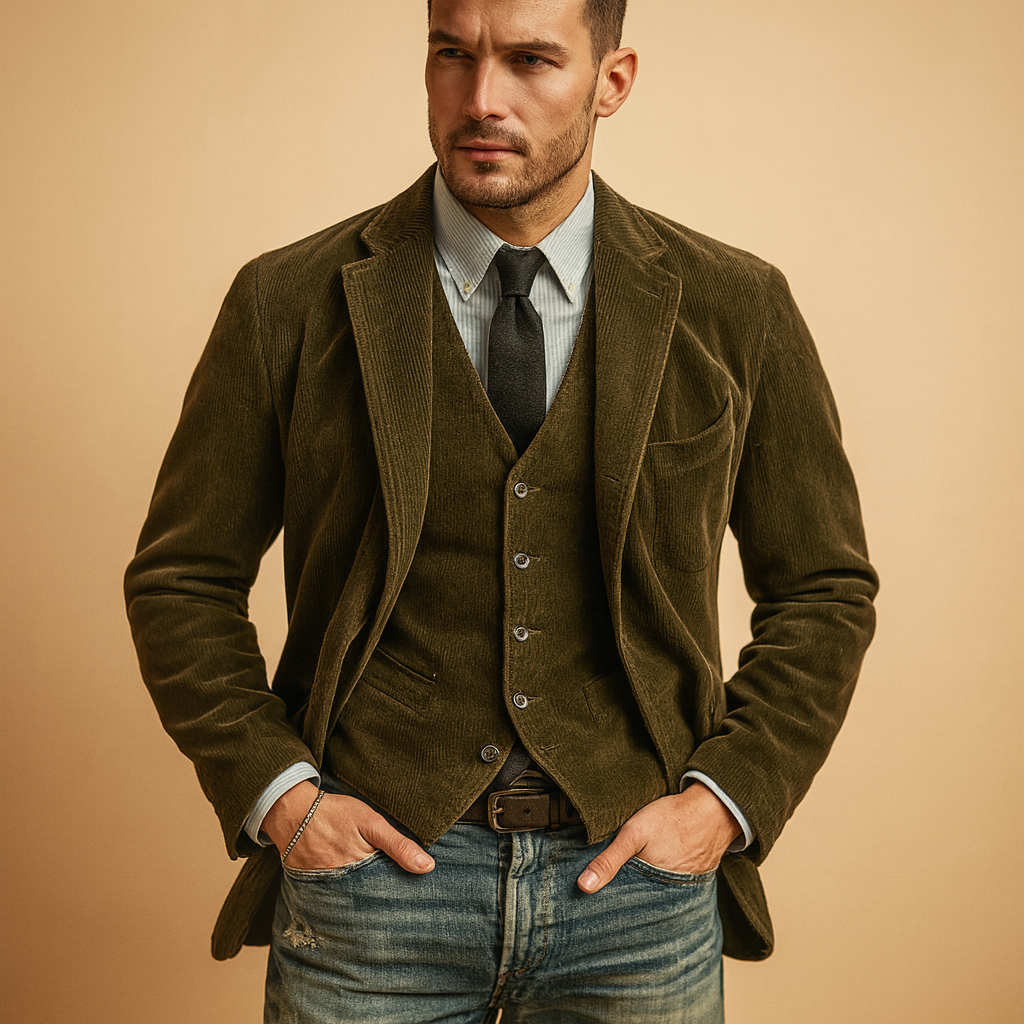 Kacob | Men's Corduroy Winter Retro Blazer