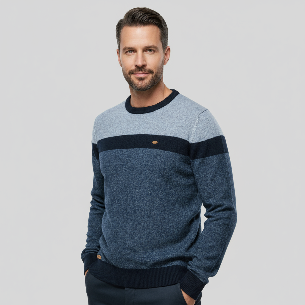 Kacob | Men's Crew Neck Tailored Jumper