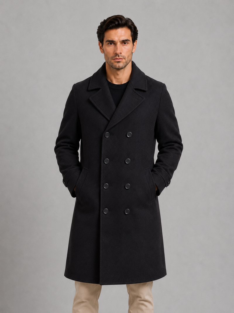 Kacob | Men's Double-Breasted Tailored Winter Coat