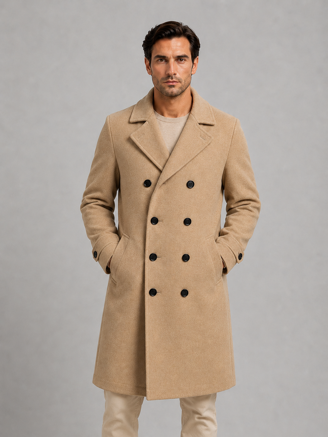Kacob | Men's Double-Breasted Tailored Winter Coat
