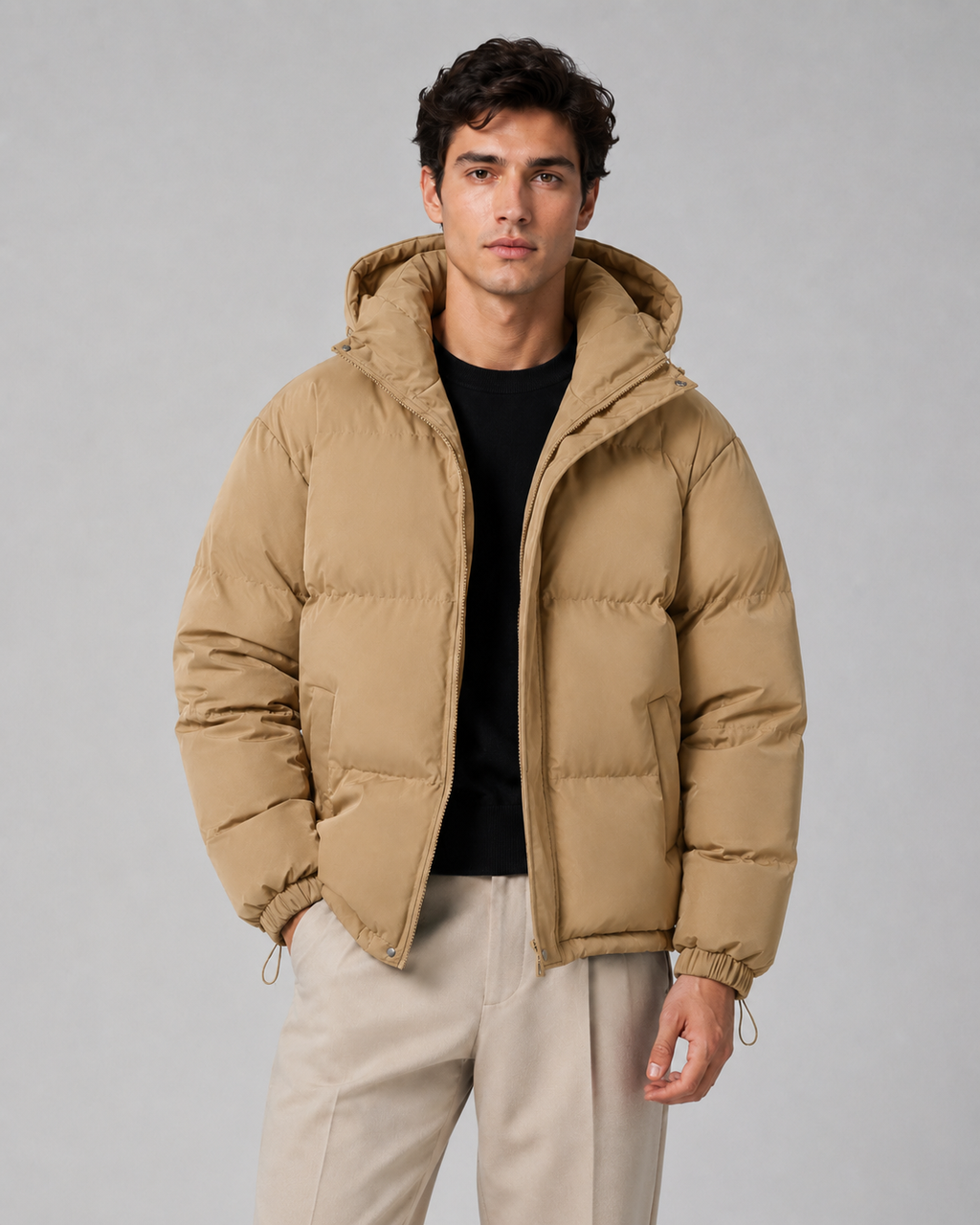 Kacob | Men's Drawstring Hem Puffer Jacket