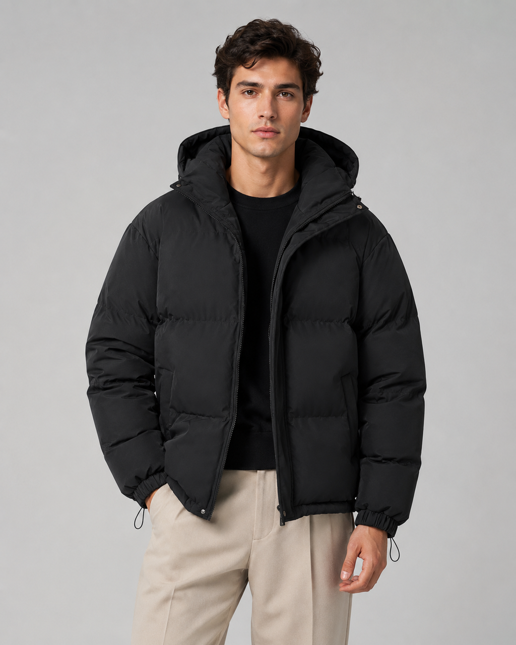 Kacob | Men's Drawstring Hem Puffer Jacket