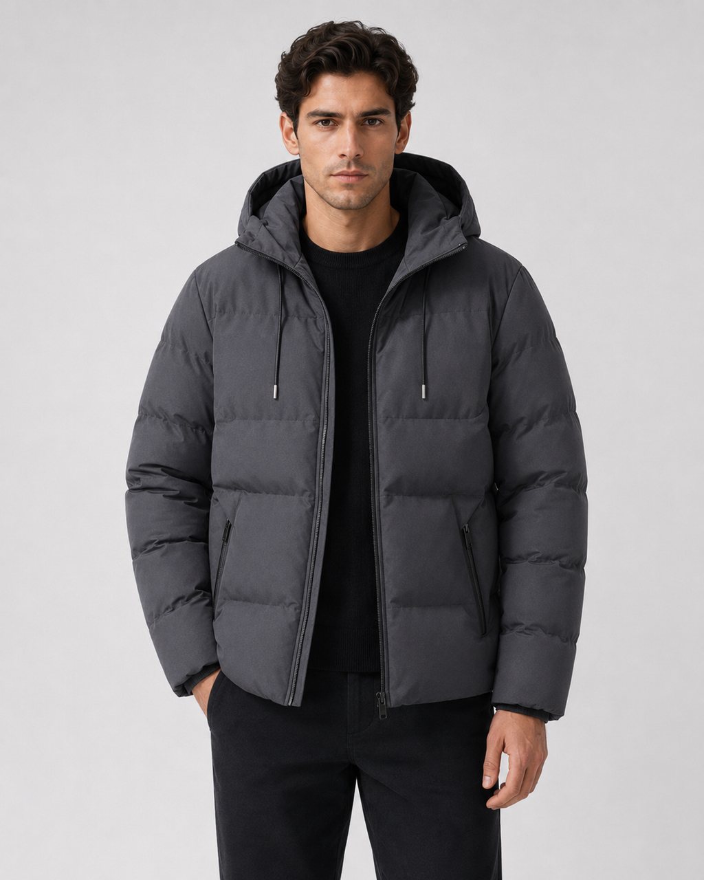Kacob | Men's Drawstring Hood Puffer Jacket