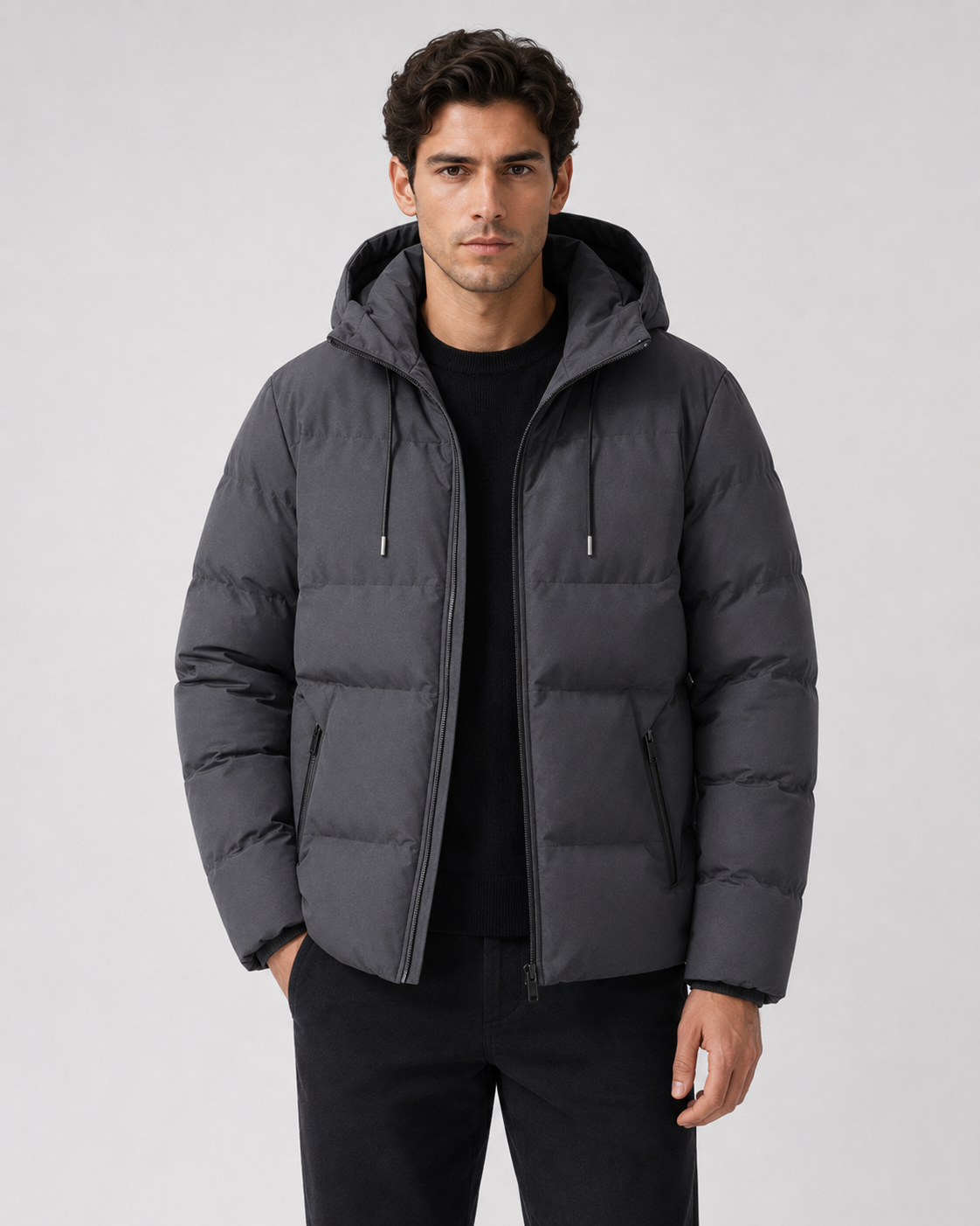 Kacob | Men's Drawstring Hood Puffer Jacket