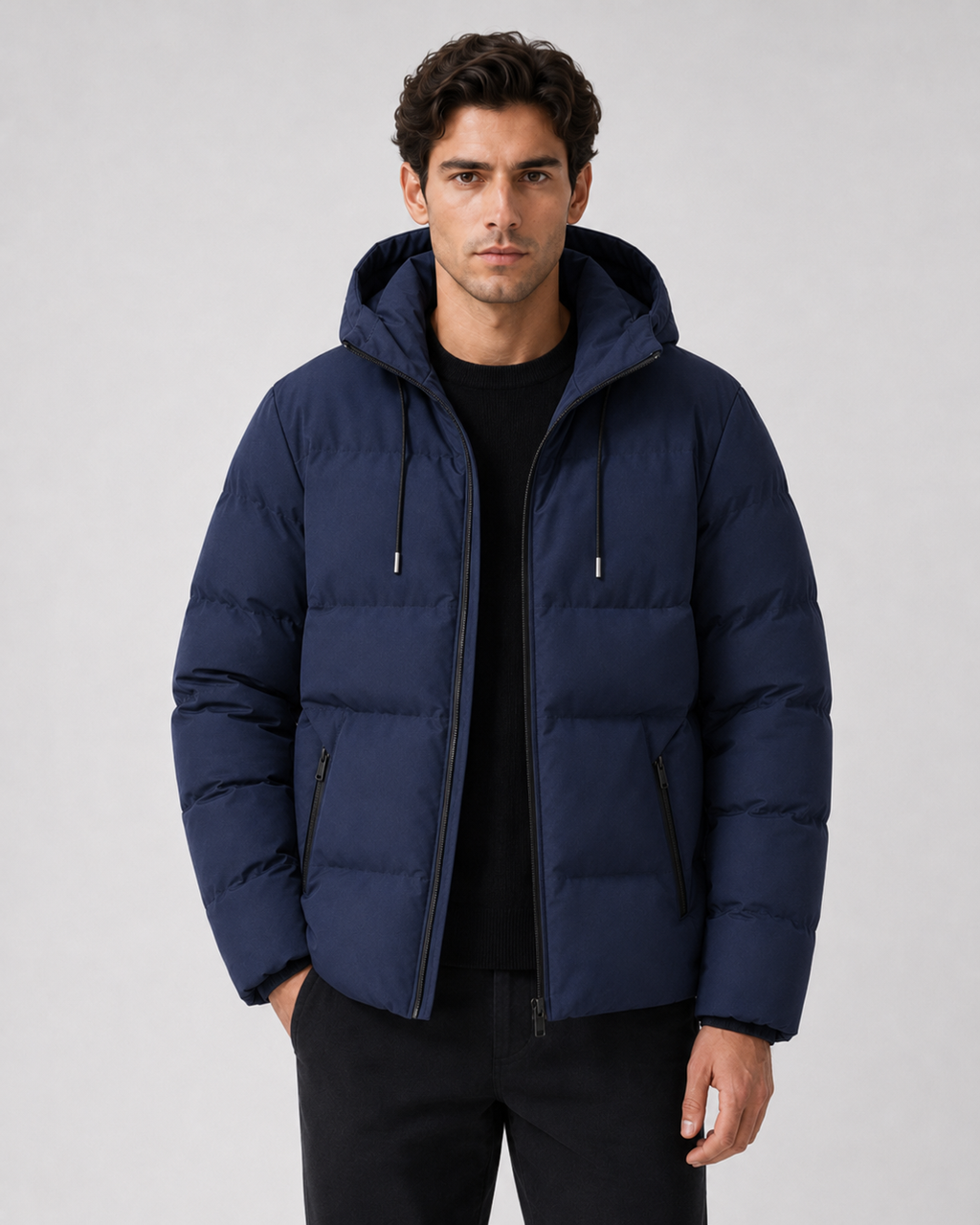 Kacob | Men's Drawstring Hood Puffer Jacket