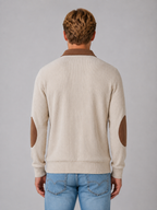 Kacob | Men's Elbow Patch Quarter Zip Jumper