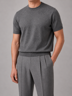 Kacob | Men's Fine Knit Short Sleeve Crew Tee