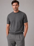 Kacob | Men's Fine Knit Short Sleeve Crew Tee