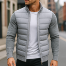 Kacob | Men's Fleece Quilted Contrast Puffer Jacket