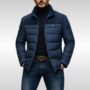 Kacob | Men's Fleece Quilted Zip Longline Coat