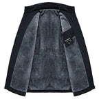 Kacob | Men's Fleece Quilted Zip Longline Coat