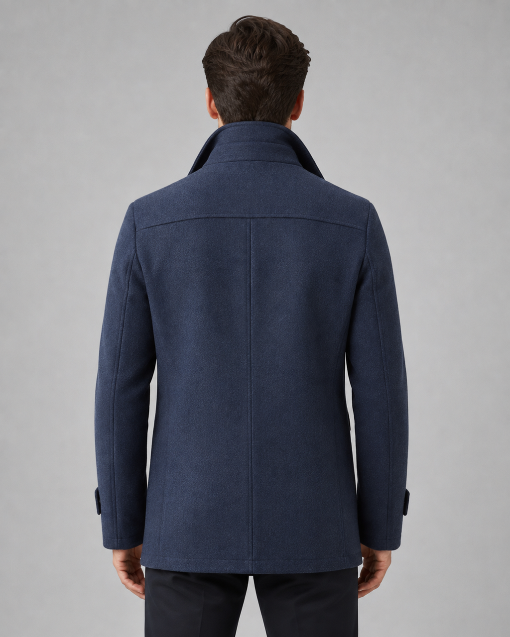 Kacob | Men's Funnel Neck Wool-Blend Coat