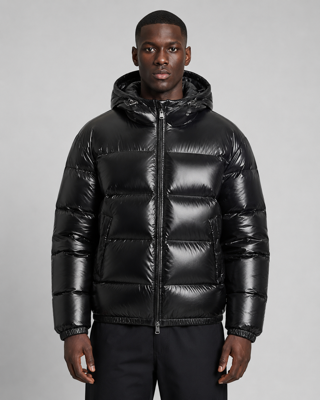 Kacob | Men's Glossy Hooded Puffer Jacket