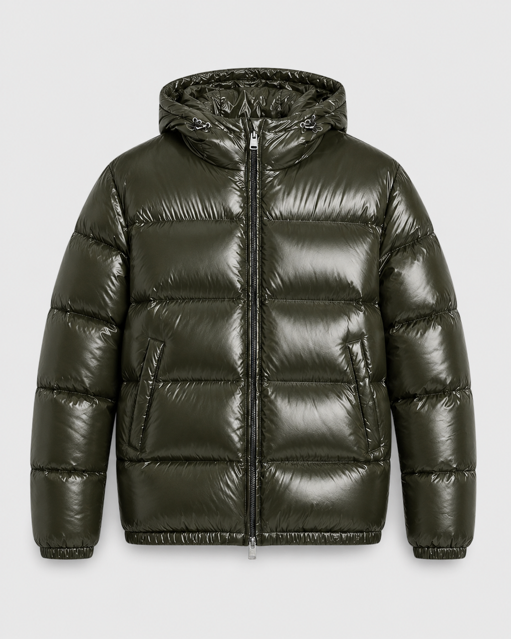 Kacob | Men's Glossy Hooded Puffer Jacket