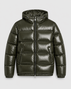 Kacob | Men's Glossy Hooded Puffer Jacket