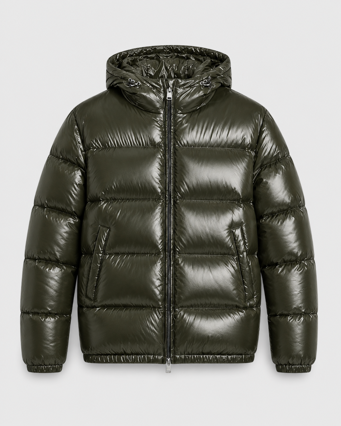 Kacob | Men's Glossy Hooded Puffer Jacket