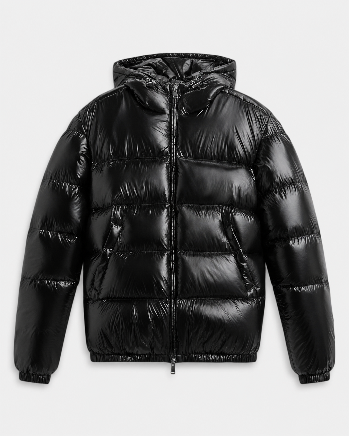 Kacob | Men's Glossy Hooded Puffer Jacket