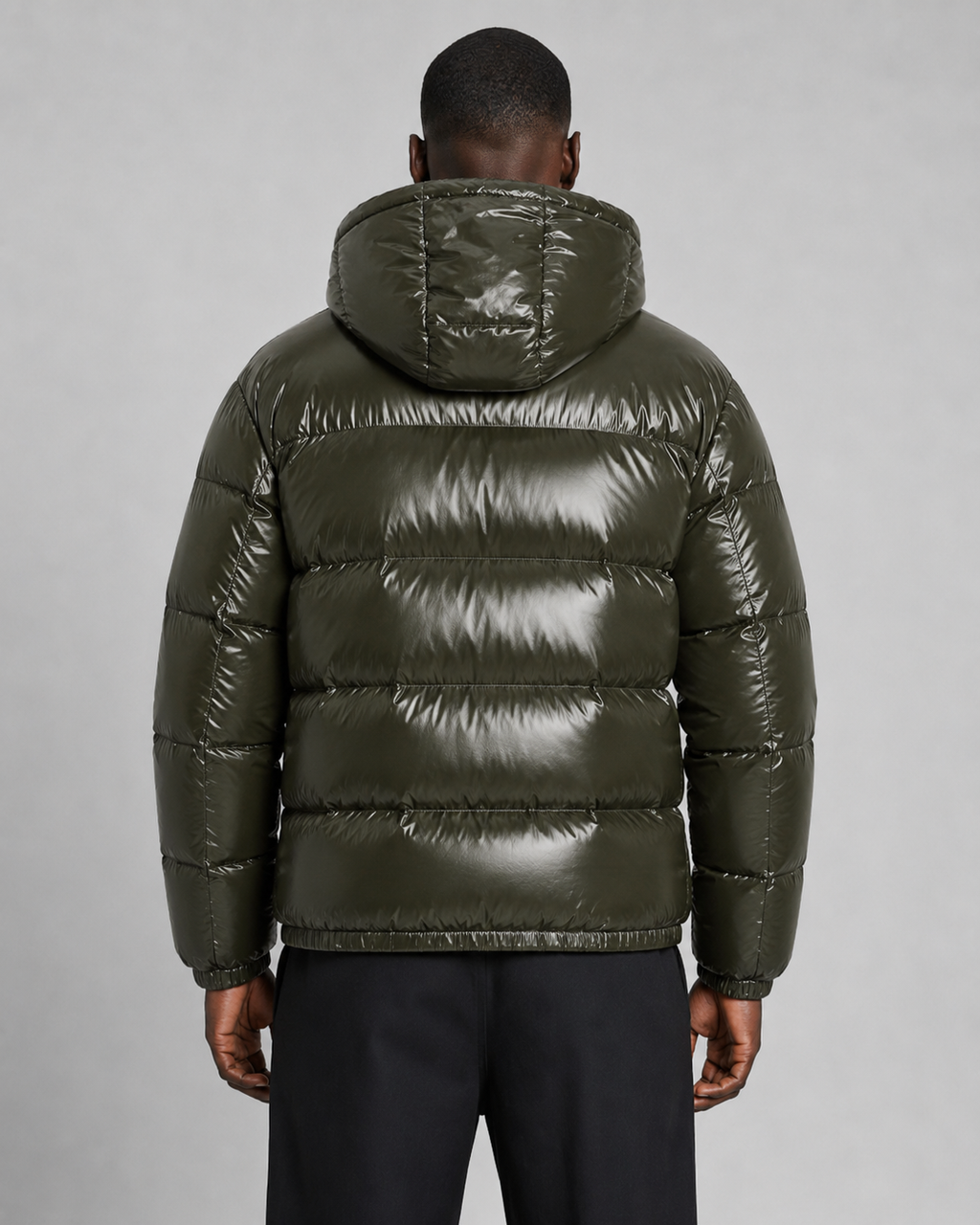 Kacob | Men's Glossy Hooded Puffer Jacket