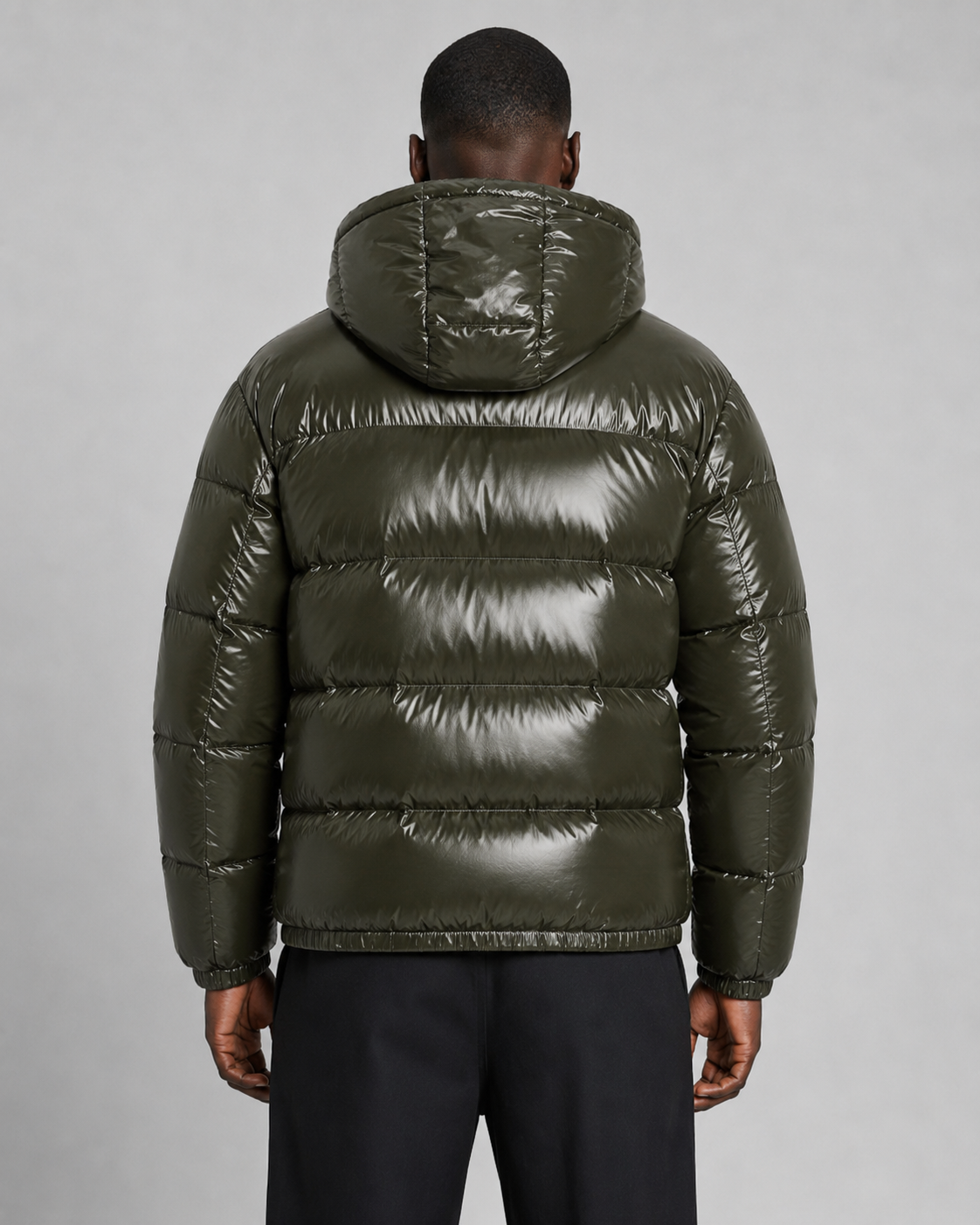 Kacob | Men's Glossy Hooded Puffer Jacket
