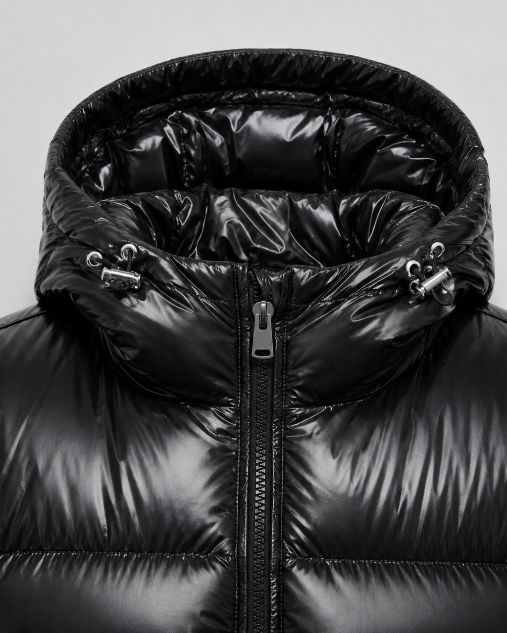 Kacob | Men's Glossy Hooded Puffer Jacket