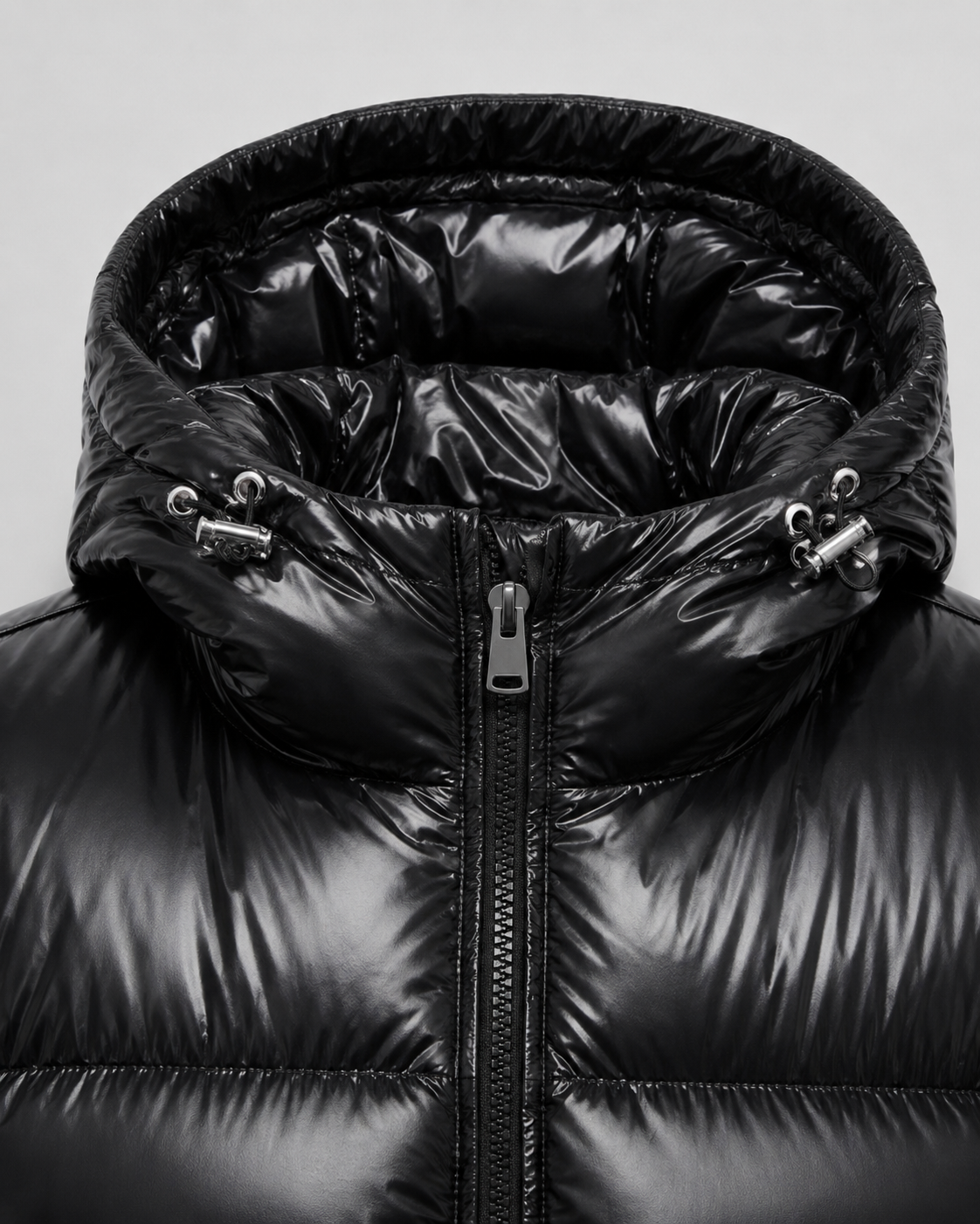 Kacob | Men's Glossy Hooded Puffer Jacket