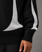 Kacob | Men's Graphic Crew Neck Relaxed Knit Jumper