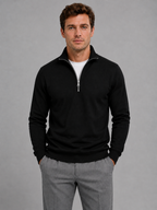Kacob | Men's Half-Zip High Neck Sweatshirt