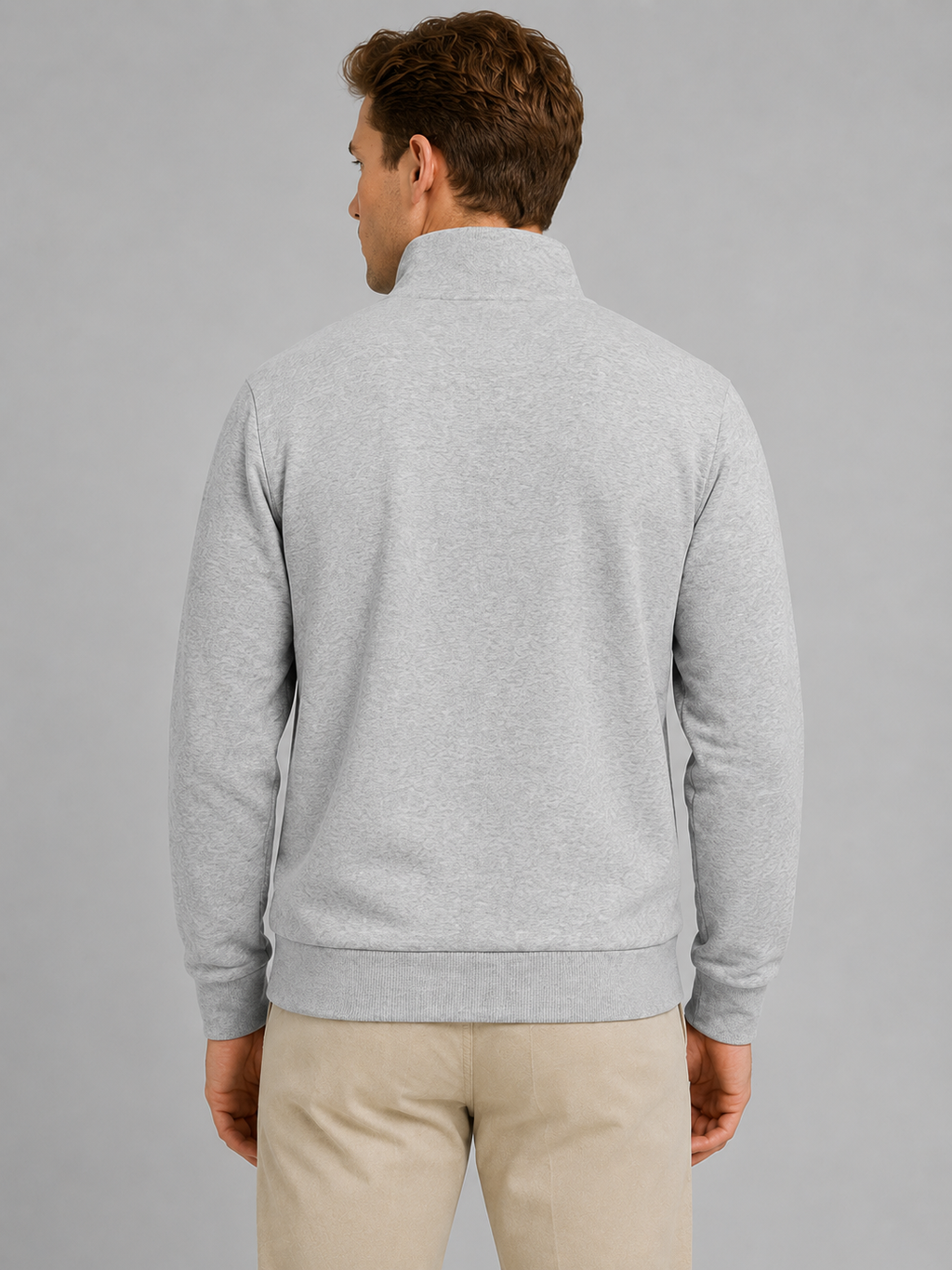 Kacob | Men's Half-Zip High Neck Sweatshirt