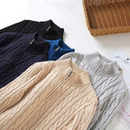 Kacob | Men's Half-Zip Tailored Retro Cardigan
