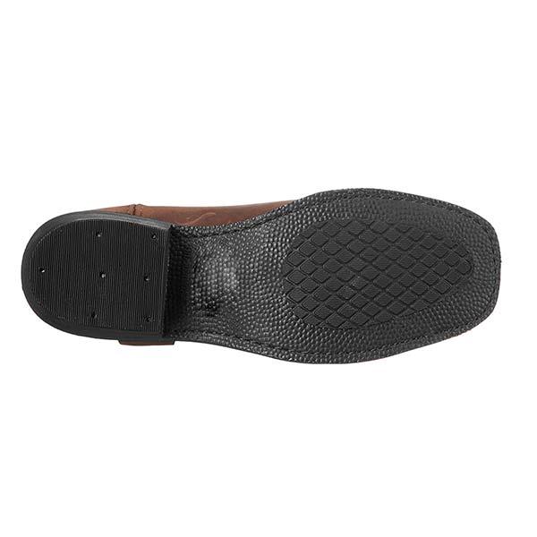 Men's Harness Strap Western Boots with Side Zip
