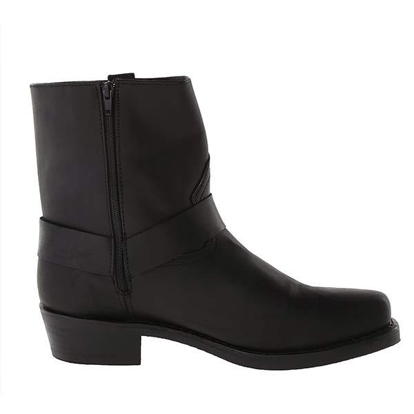 Men's Harness Strap Western Boots with Side Zip