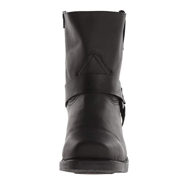 Men's Harness Strap Western Boots with Side Zip