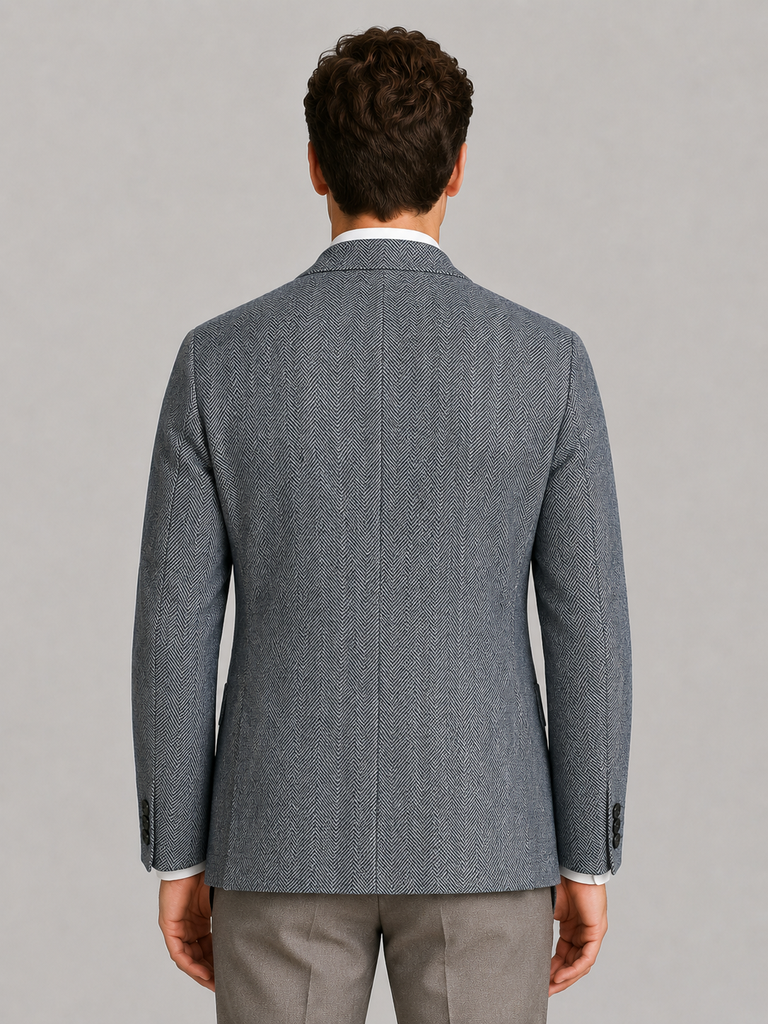 Kacob | Men's Herringbone Smart Casual Blazer