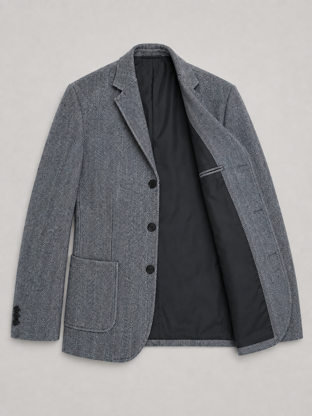 Kacob | Men's Herringbone Smart Casual Blazer