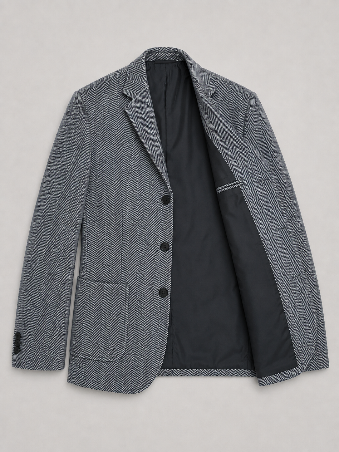 Kacob | Men's Herringbone Smart Casual Blazer