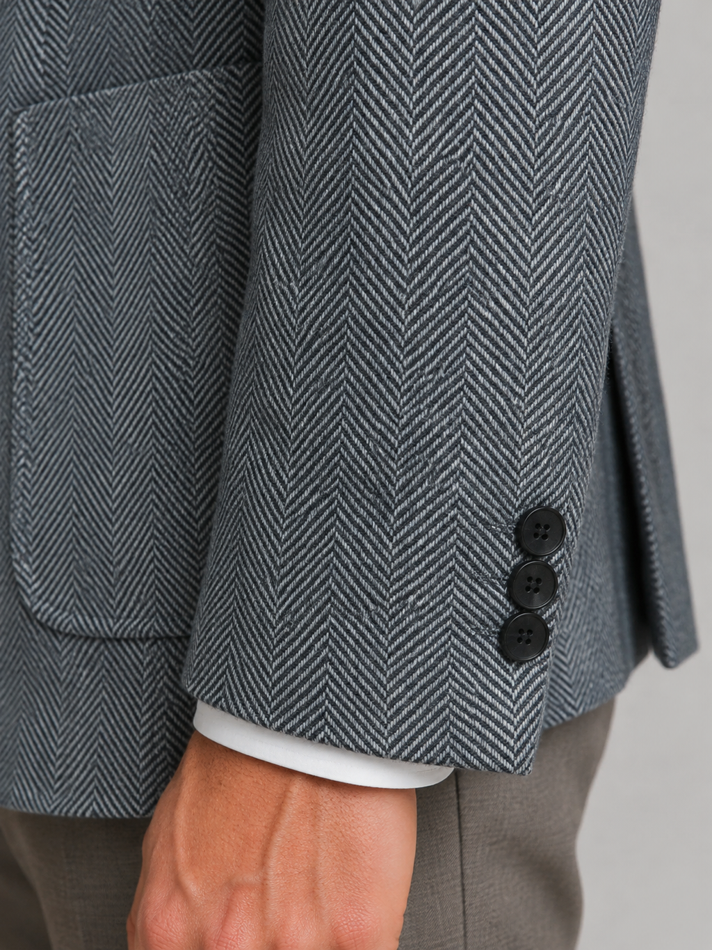 Kacob | Men's Herringbone Smart Casual Blazer